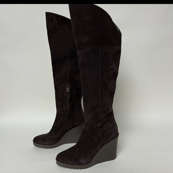 Rebecca Minkoff Lottee Over the Knee Boot in Brown Suede - Picture 2 of 9